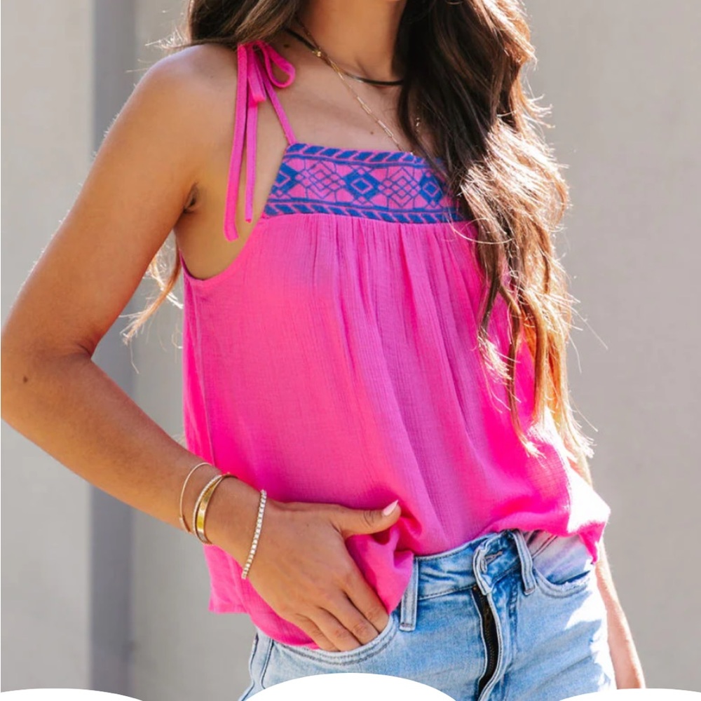 Soto embroidered babydoll tank-1.